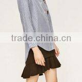 Runwaylover EY2369B 2017 Women Fashion Embroidery Stripe Blouse thumbnail-2