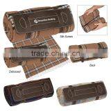 Tartan Roll-Up Blanket - 51" x 69", 100% Acrylic, Includes Leatherette Strap and Comes With Your Logo thumbnail-1