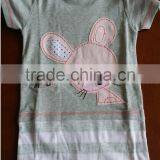 Baby Short Sleeve Bodysuit for Summer With Cute Embriodery