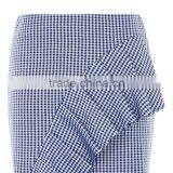 2017 OEM Elegant Sexy Raffle Falbala Plaid Mini Skirt thumbnail-5