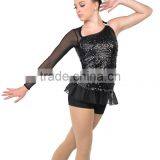 2017 Hot !-black Sequin One Sleeve Jazz Costumes-dance Lace Leotard Costumes thumbnail-1