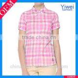Custom Women Plaids Short Sleeve Shirt thumbnail-1