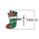 Sock Snowflake Buttons,Red & Green Christmas 2 Holes Wood Buttons thumbnail-2