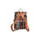 Spacious Burlap Ladies Canvas Backpack For Autumn / Spring Shopping thumbnail-1