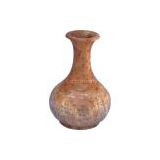 Uniquely Hand-made Carved Wooden Medium Root Vases