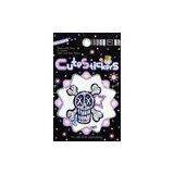 Smile Skull Design Custom Glitter Stickers Printing With Non - Toxic Ink for Window thumbnail-1