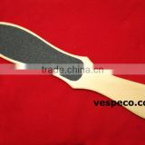 Wooden foot file double ended