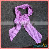 Pink Dot Printed Silk Air Hostess Scarf thumbnail-1