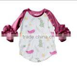 New Arrival 2017 Spring Summer Children Frock Boutique Ruffle Chick Baby Shirts Hot Sale Kid Clothing Easter Shirt thumbnail-3