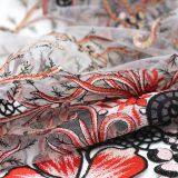 Chinese Style Embroidered Tulle Lace Fabric for Dress thumbnail-2