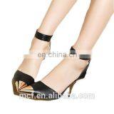 MCH-2391 New 2017 Fashion OL A Word Buckle Black Sandals Shoes Women Pink Metal High Heel Shoes Ladies Suppliers for Sale thumbnail-2