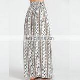 Long Skirt And Blouse Designs Ornate Print Wide Waistband Maxi Skirt thumbnail-4