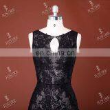 Latest Design Sexy Sleeveless See Through Lace Appliqued Long Black Mermaid Australia Evening Dress With Lace Made In China 2016 thumbnail-3