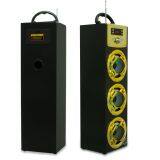 Portable Wooden Wireless Bluetooth Speaker Outdoors Microphone Karaoke Speaker thumbnail-2