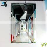 Frameless large size rectangular wall plain gym safety mirrors