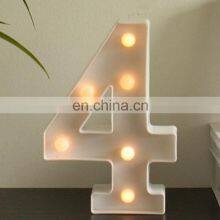 Manufacturer Professional Custom Warm White Wedding Events Party Decor Led Light House Numbers