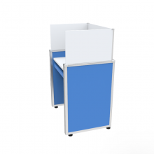 Height Adjustable Office Computer Desk Anti-peeping Study Carrel Desktop Panels Test Center Table Library Cubicle thumbnail-2