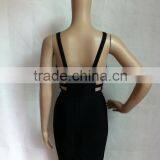 Summer Dress Wholesale High Quality Sey and Elegant Fashion Ladies Cutout Strap Black White Red Blue Evening Party Bandage Dress thumbnail-5