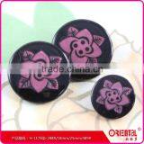 High End Large Plastic Coat Button With Engrave Flower Pattern thumbnail-1
