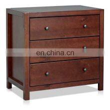 White Color Rustic Wood With 3-Drawer Dresser Storage Night Stand 31.5 x 18 x 30.04 Inches thumbnail-4