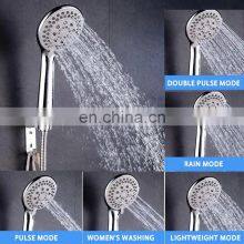 Hot Sale ABS Plastic Watermark Bathroom Rainfall Hand Shower Hand Held 5 Functions Shower Head thumbnail-3