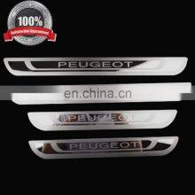 For Peugeot 308 408 508 3008 2008 307 Car Protector Auto Setup Steel Car Door Sill Scuff Plate Trim