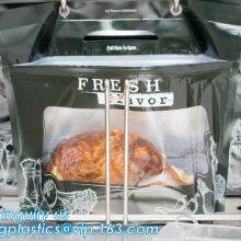 Stand up Food Airtight Roasting Chicken Packaging Bag, Hot Chicken Hot Food Plastic Bag, Resealable Plastic Roast Chicken Bags thumbnail-3