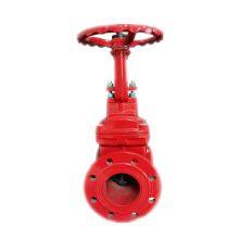 DN100 PN16 Ductile Cast Iron OSY Type Grooved Gate Valve thumbnail-1