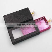 Customized LOGO Fashion Hard Cardboard Paper Supplier Wholesale Packaging Black Box Luxury Handle Eyelash Packaging Paper Boxes