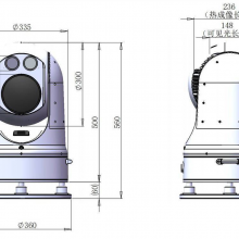 Vehicle Mounted Aluminum Alloy Stainless Steel Infrared Thermal Imaging Night Vision Gyroscope Stabilized Spherical Photoelectric Turntable System thumbnail-2