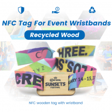 Custom Wooden NFC RFID Wristband Eco-friendly 13.56MHz thumbnail-6
