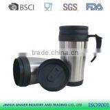 Double Wall Stainless Steel Inner ,plastic Outer Travel Mug
