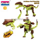 Cogo blocks 3 in1 dinosaure construction bricks with 59pcs creative bricks toys blocks
