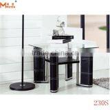 2 Layer Clear High Quality Glass Side Table for Sale thumbnail-1