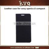 PU Leather Wallet Flip Case Cover for Sony Xperia z3 Compact thumbnail-1