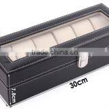 C34 ANPHY 6 Pcs Watch Box High Grade Leather Flannelette Display Case thumbnail-2