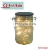 Exporter new design decorative mosaic solar light series solar lantern type solar glass jar light
