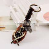 Hot Sale Leather KeyChain High Quality Fashion Skull Pendant Key Chain Rings Vintage Keyring Accessories thumbnail-3
