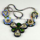 China Beaded Applique Pendant Bohemian, Necklace Trimming Native Style for Dress