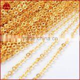 30 Inch Full Roll Brass Flat Cable Chain Oval Link Bulk With Connectors, Fashion Jewelry Cable Chain thumbnail-2