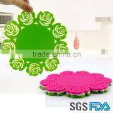 Fashion Rose Shape Lacy Silicone Mat, Silicone Flower Lacy Table Mat thumbnail-3