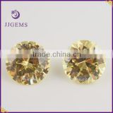 Good shining gold yellow 3mm round star cut zircon gemstone