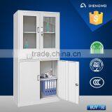 Glass Two Doors Small Steel Storage Cabinet