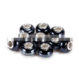 Hot Selling Porcelain 10 pcs Black Color Glass Beads Loose Beads