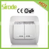 European Wall Switch 2gang 1 Way Light Switch thumbnail-1