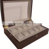 10 Slots Wooden Watch Box With Window