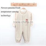 Newest patented body temperature sensing technology baby clothes romper