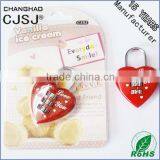 CJSJ Hot Sale Cable Padlock CH-28B Red Heart Shaped Combination Lock thumbnail-3