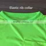 Yellow Reflective Bird Eye Fabric High Visibility Long Sleeve Polo Shirts thumbnail-2