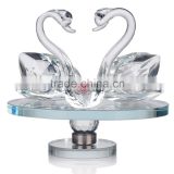Wholesale K9 glass weddings decoration handmade ornament crystal swan wedding gifts for guests